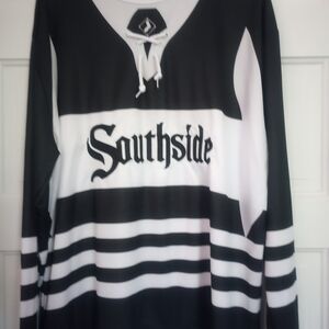 Black and White Southside Hockey Style Jersey
